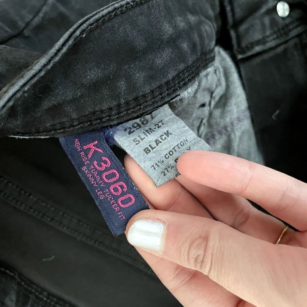 Kraus Jeans Black Pants Pockets Casual Everyday Comfortable Jeans Women Size 27 View 3